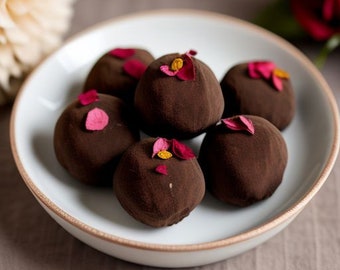 Dark Chocolate Rose Water Truffles (16 count)