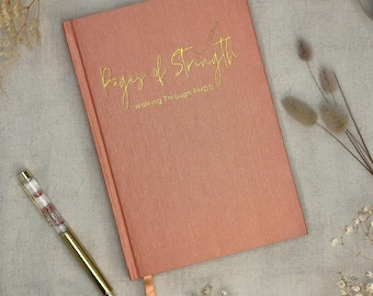 PMDD Journal Tracker. Premenstrual Dysphoric Disorder Supportive Linen Journal