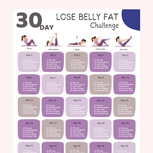 30-Day Lose Belly Fat Challenge: Home Workout Plan (PDF Download)