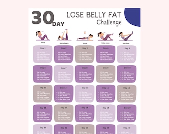 30-Day Lose Belly Fat Challenge: Home Workout Plan (PDF Download)