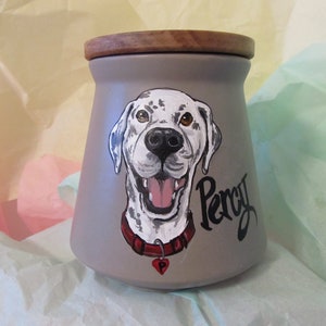 Two Pet Urns Hand Painted Portrait Funeral Ashes Ceramic Urn for Pets Dog Cat Bird  Custom Memory Keepsake Grief and Mourning Spirituality