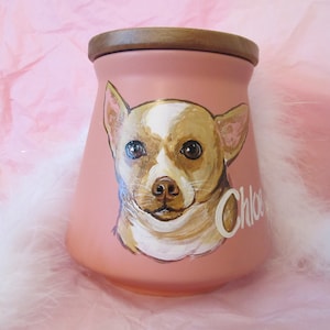 Pet Loss  Dog Urn Hand Painted Custom Pet Urn Portrait Urn For Ashes Pet Memorial Dog Cat Bird Urn  Personalized Custom Urn  Pet Funeral