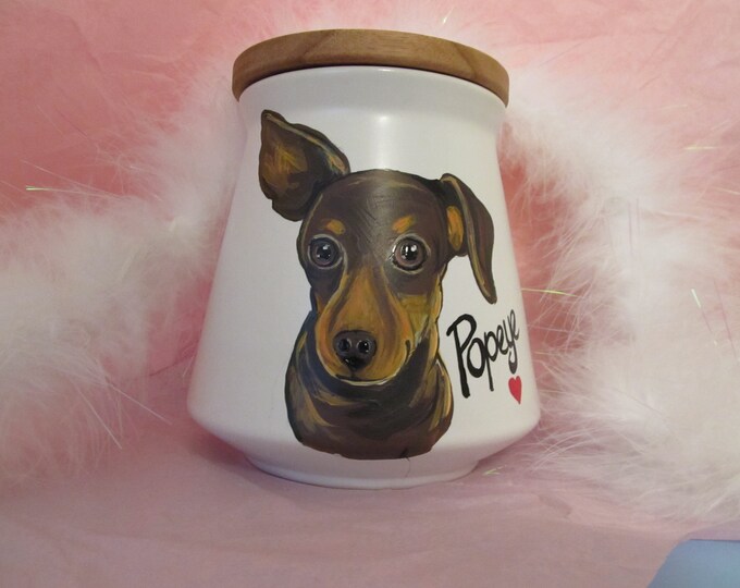 Custom Dog Urn Hand Painted Pet Urn Portrait Urn for Ashes Pet Memorial