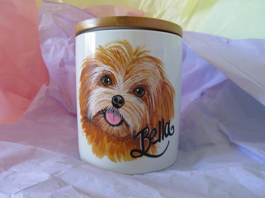 Custom Dog Urn Hand Painted Pet Urn Portrait Urn for Ashes Pet Memorial