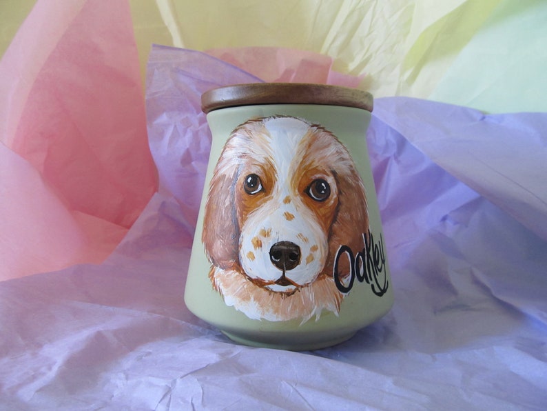 Hand Painted Pet Urn Portrait Urn for Ashes Pet Memorial Dog Etsy