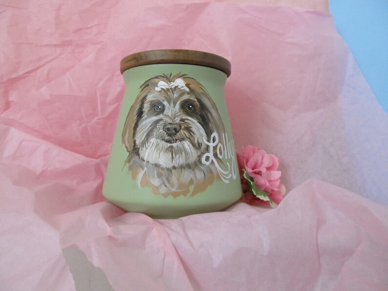 Custom Dog Urn Hand Painted Pet Urn Portrait Urn for Ashes Pet Etsy