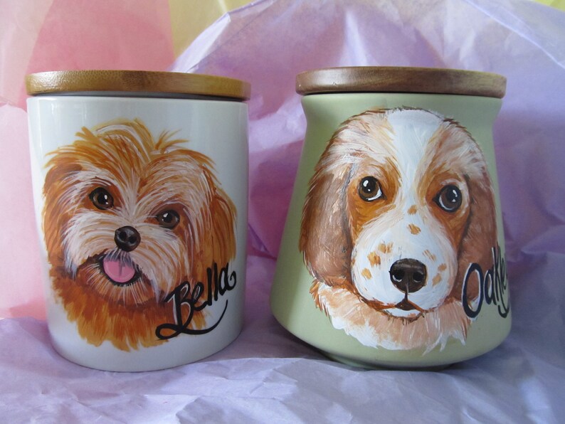 Hand Painted Pet Urn Portrait Urn for Ashes Pet Memorial Dog Etsy