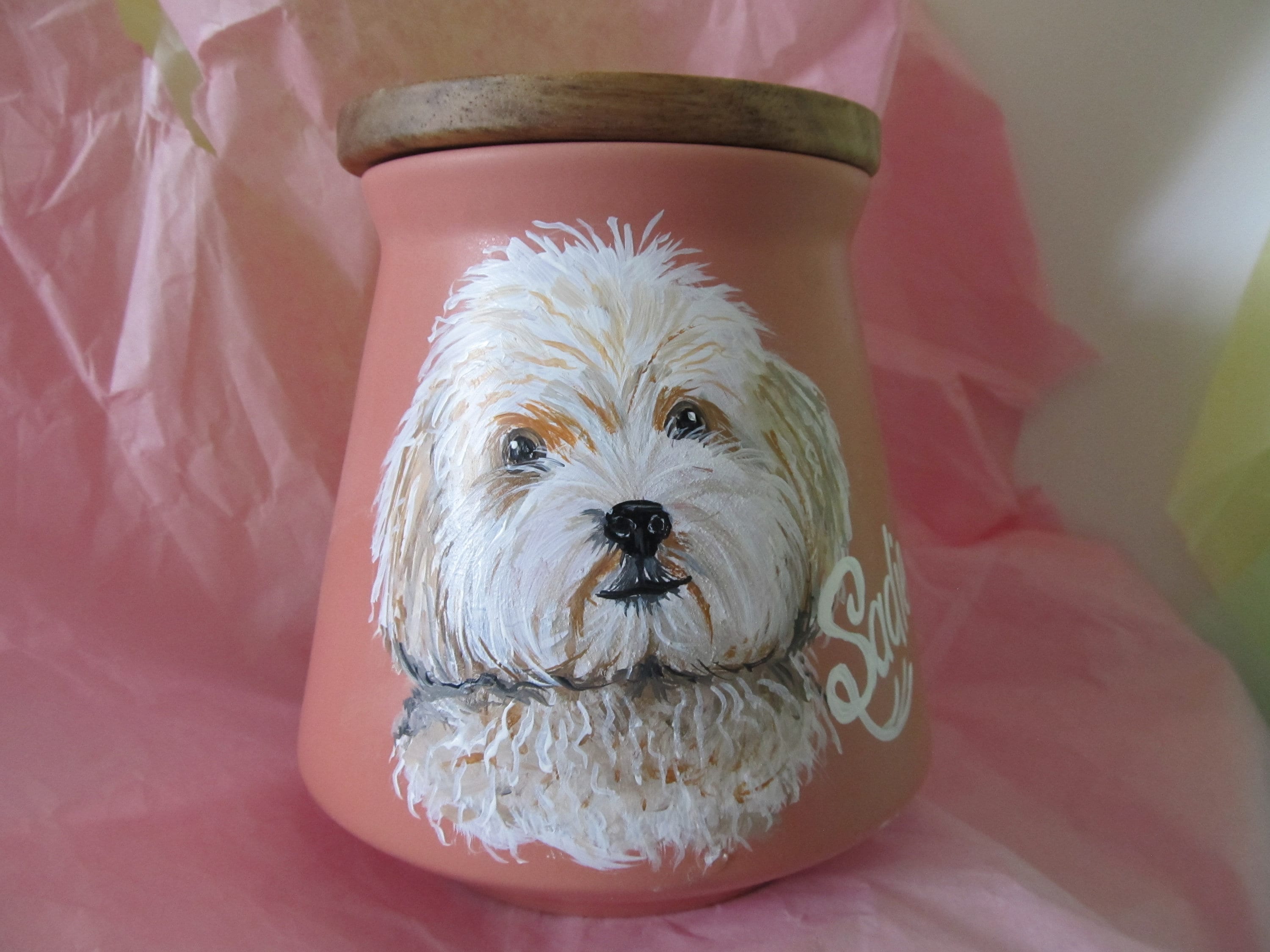 Hand Painted Pet Urn Portrait Urn For Ashes Pet Memorial Dog Etsy
