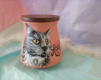 Pet Loss Dog Urn Hand Painted Custom Pet Memorial Portrait Urn For Ashes Pet Memorial Dog Cat Bird Urn  Personalized Custom Urn  Pet Funeral