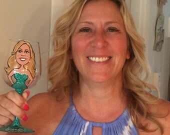 Caricature Portrait Personalized Full Length Hand Painted Birthday  Wedding Prom AnniversarGirls Weekend