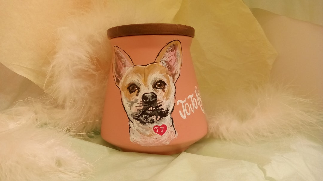 Custom Dog Urn Hand Painted Pet Urn Portrait Urn for Ashes Pet Etsy