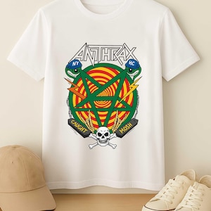 Anthrax T Shirt – Persistence Of Time Album Shirt – Vintage Metal Band Tee – Thrash Metal Music Merch – Unisex Rock Clothing