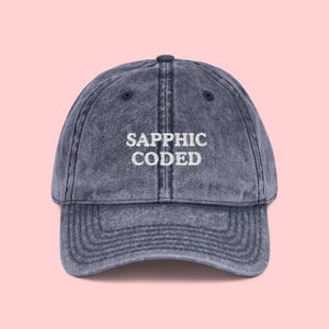 Cappello ricamato con simboli saffici / Cappello dell'orgoglio lesbico