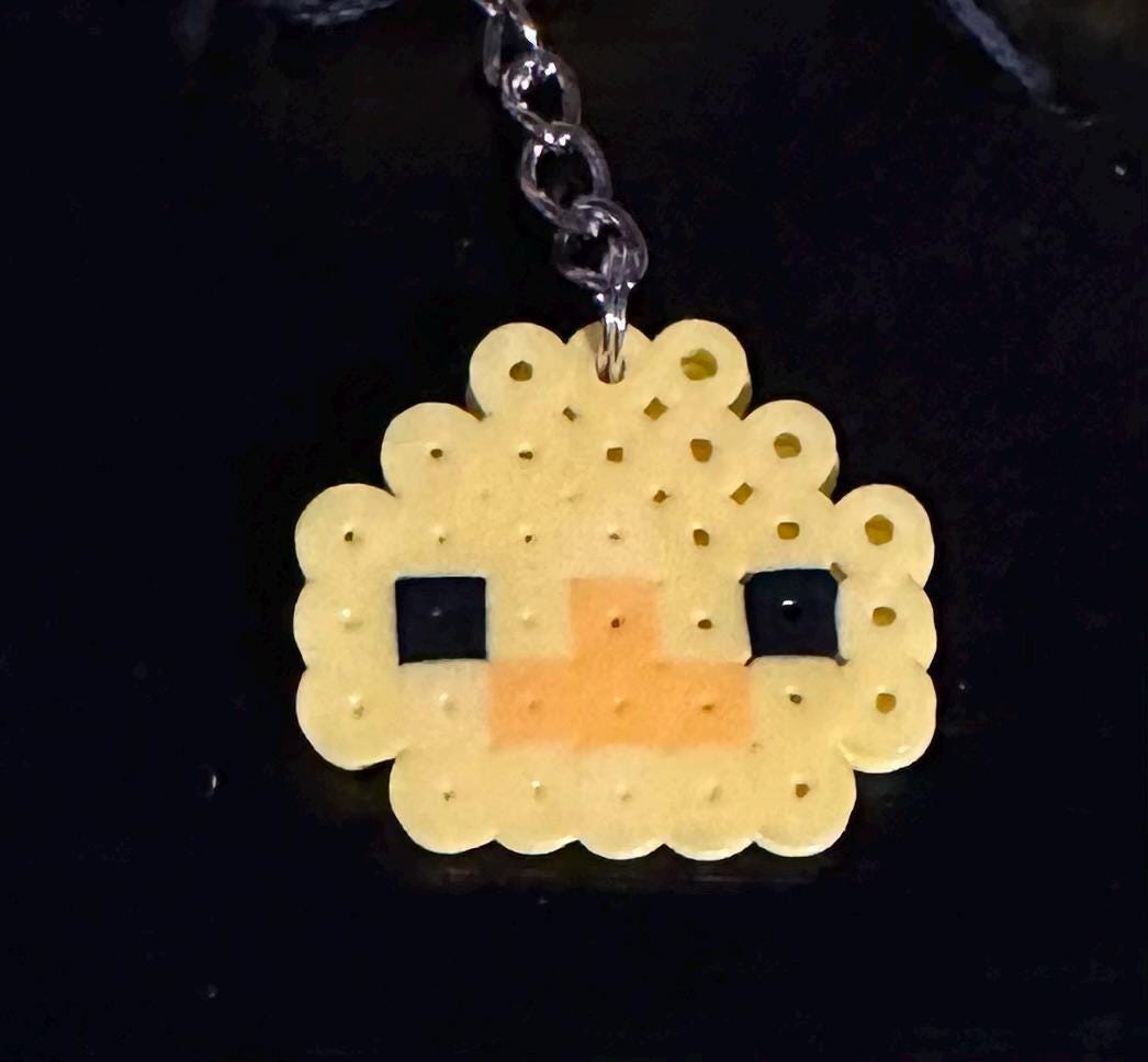 Ducky Perler Bead Keychain