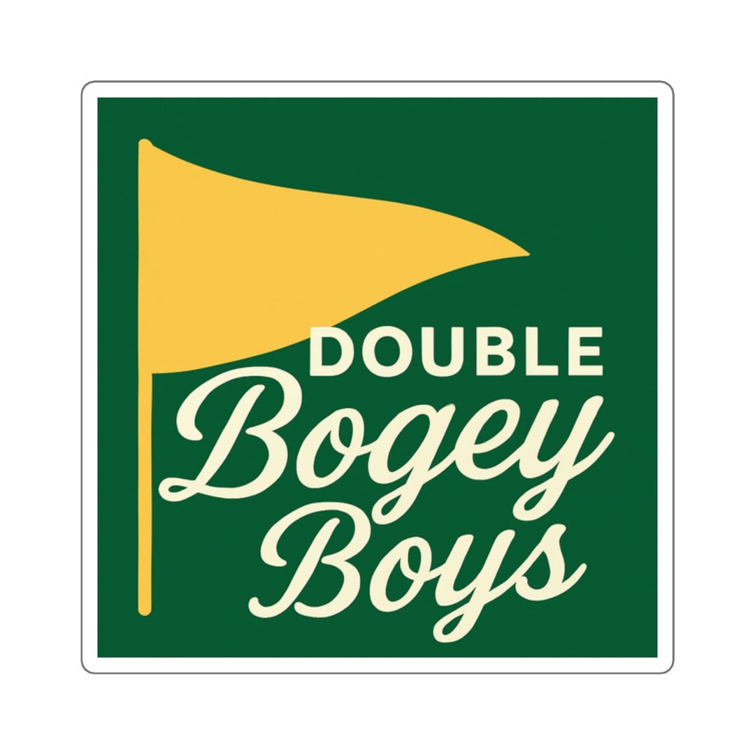 Golf-themed Square Stickers, Fun Decor, Double Bogey Boys, Laptop ...