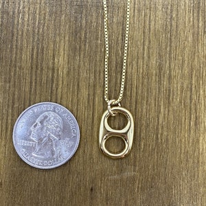 Moderne goldene Soda Tab Halskette | Etsy