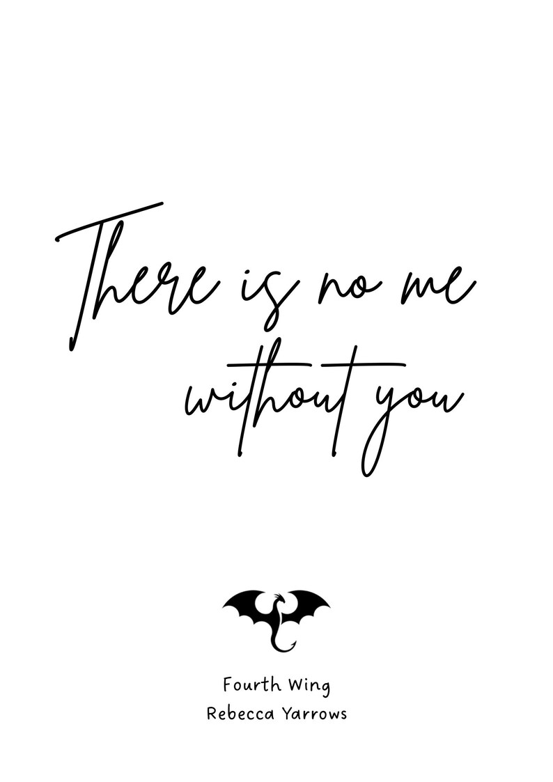 Fourth Wing Poster - There is No Me Without You - Etsy