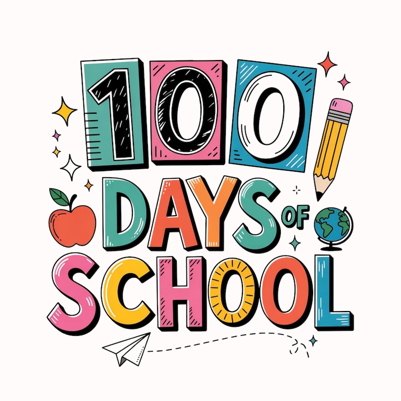 Spring 100 Days 100 Days of School PNG Bundle, Coquette Bow Pencil Pngs, Popular ...