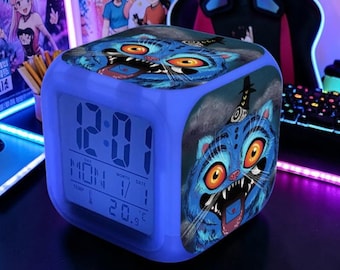 Réveil LED K-Pop Demon Hunters | Veilleuse pour enfants, écran arc-en-ciel, décoration de chambre à coucher