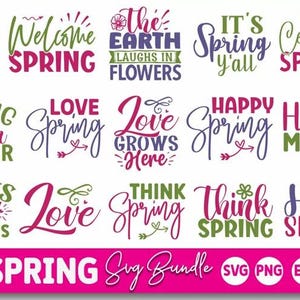 Spring SVG Bundle: Flower & Easter Cut Files for Cricut, Silhouette