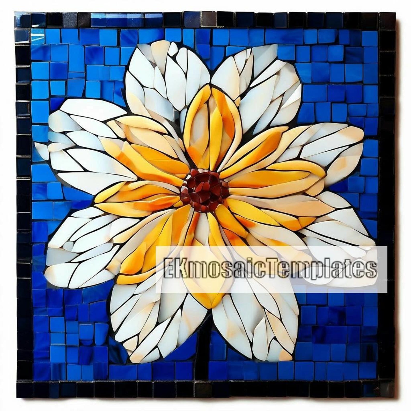 Flower Mosaic Templates: 10 Printable Floral Patterns (PDF Download A4 ...