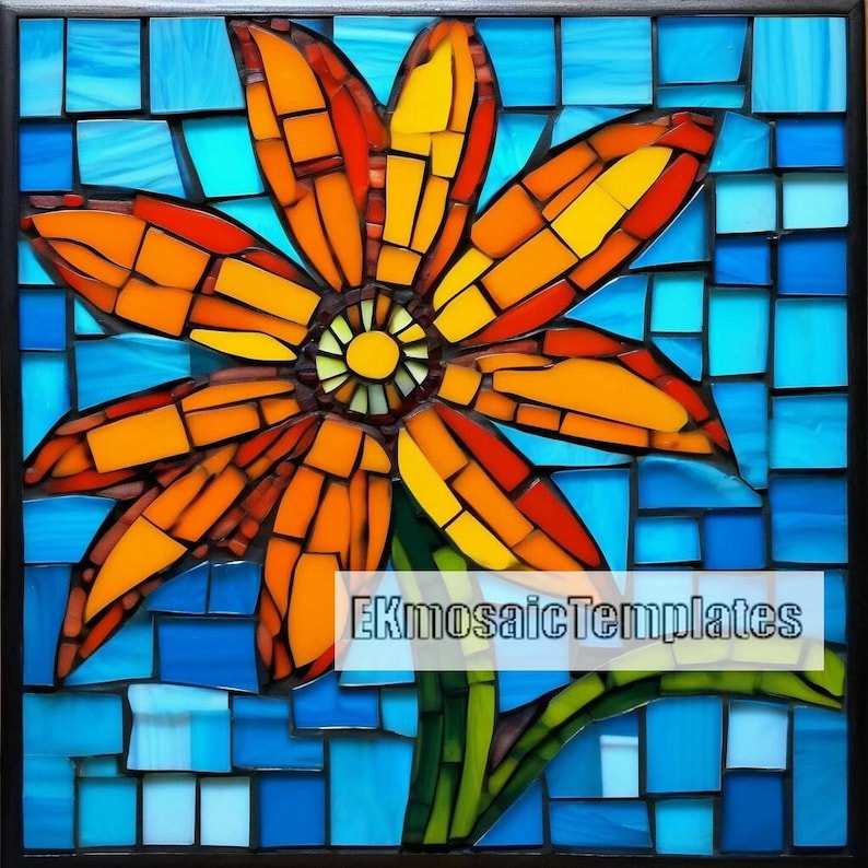 Flower Mosaic Templates: 10 Printable Floral Patterns (PDF Download A4 ...