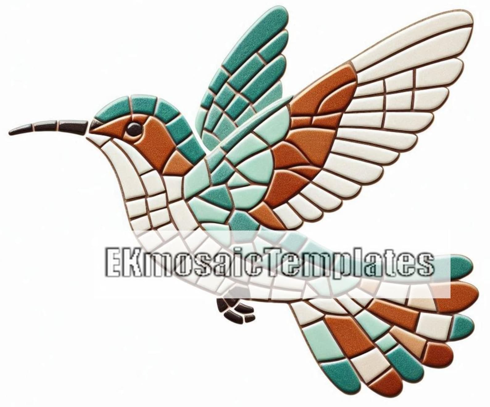 Hummingbird Inlay Templates Hummingbird Mosaic Templates: 7 Printable Patterns (PDF Digital ...