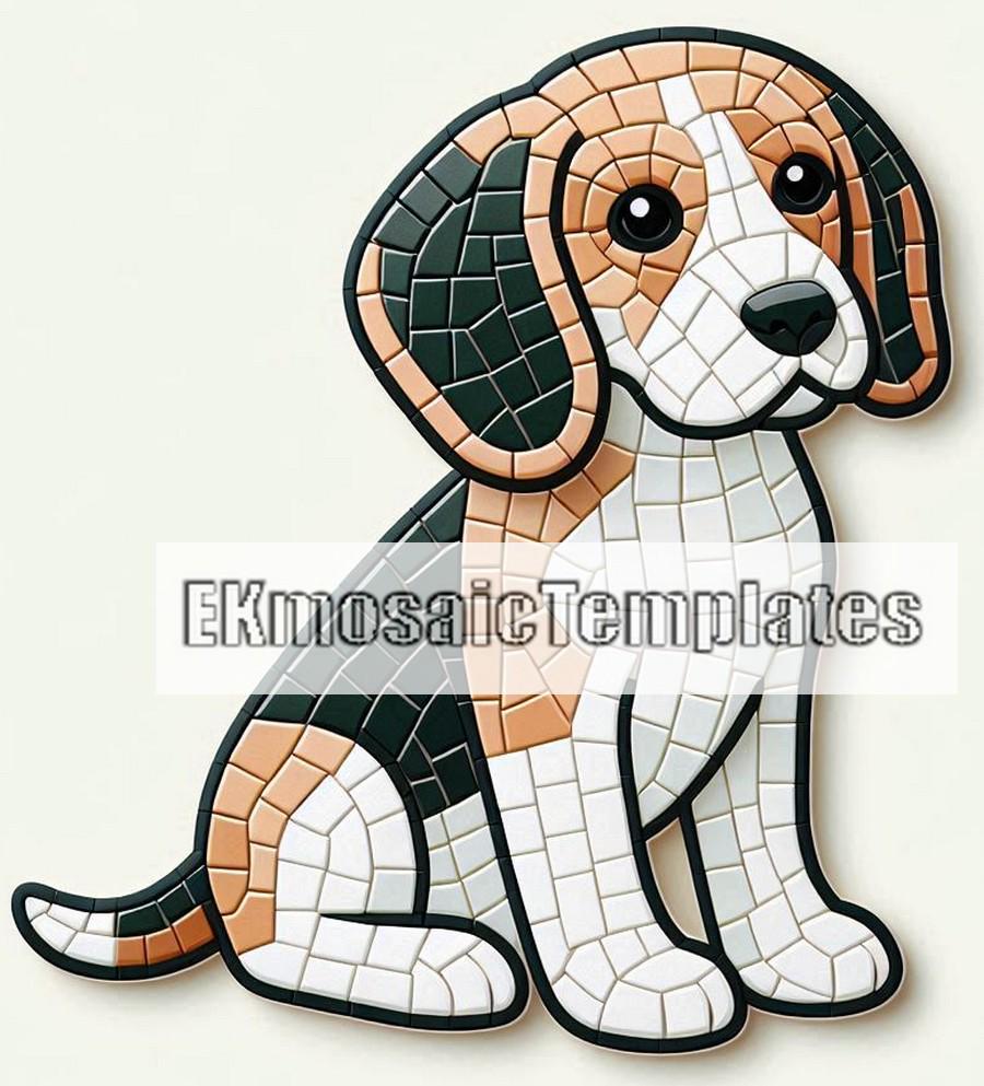 Mosaic Beagle Art - Etsy