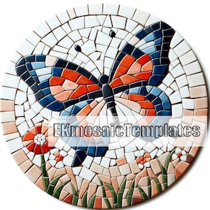 Ensemble PDF de modèles de mosaïque papillon : pochoirs imprimables pour art de table