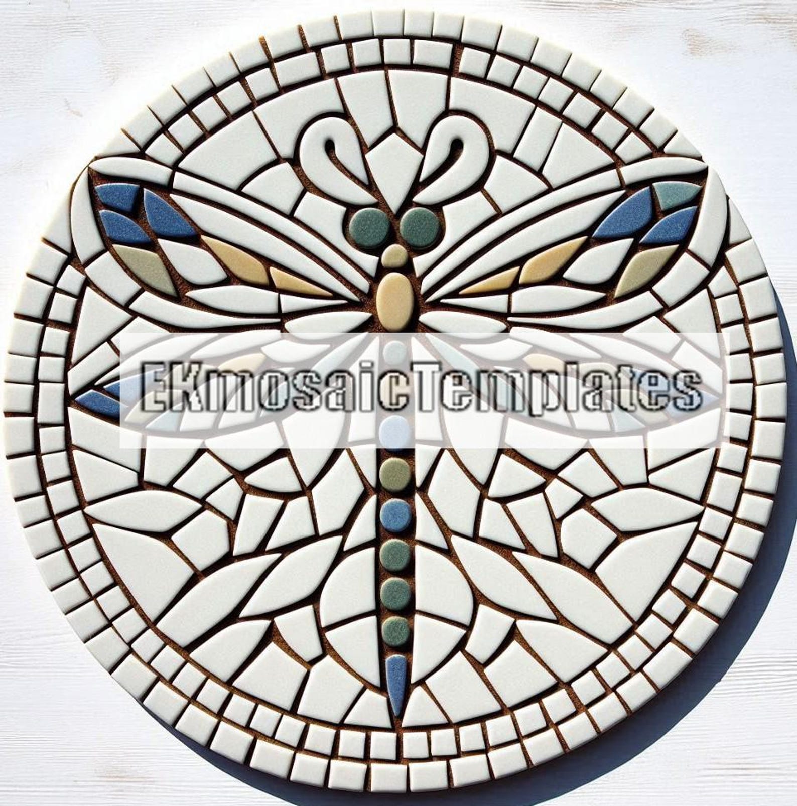 Dragonfly Mosaic Templates: 6 Printable Patterns (PDF Digital Download ...
