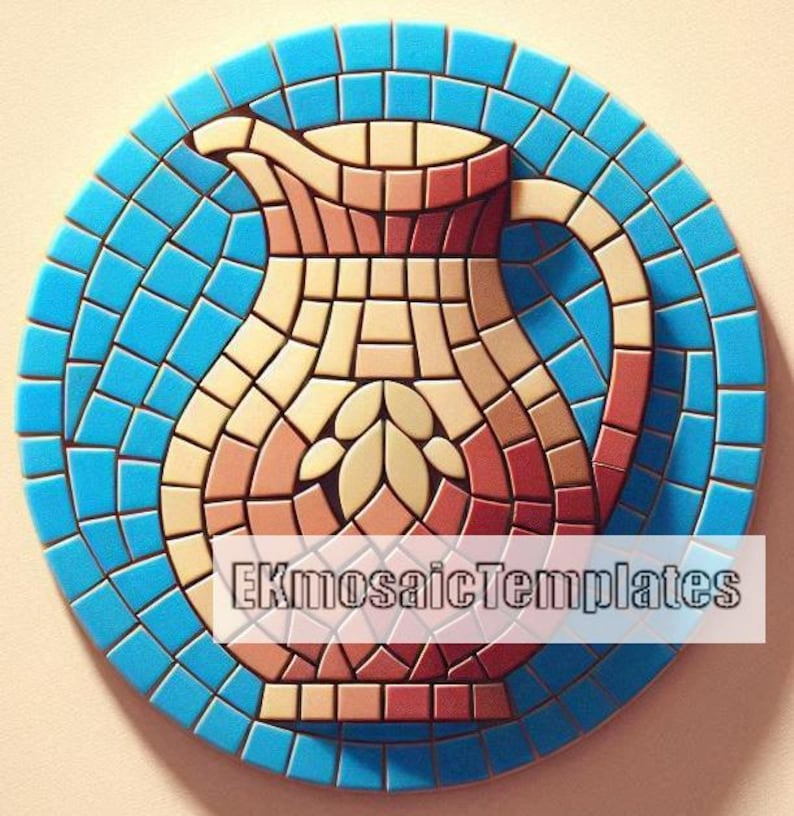 Jug Mosaic Templates PDF Set: 8 Printable Pitcher Patterns (digital ...