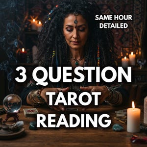 3 Question Tarot Reading, Same Hour, Tarot Cards Reading, Same Day Tarot Reading, Psychic Love Tarot Reading, Love, Career, Future Reading