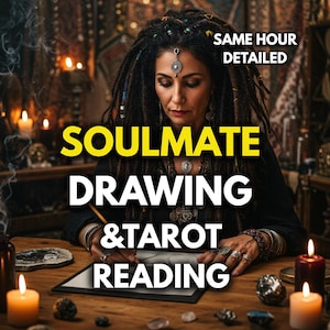 Same Day Soulmate Drawing and Tarot Reading -Draw My Soulmate -Future Husband Traits, Initials,Zodiac Insight,Psychic Love Reading,Same Hour