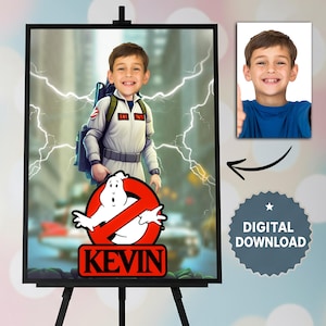 Custom Ghostbusters Portrait | Personalized Ghostbusters Poster | Printable Digital Wall Art | Unique Gift for Movie Fans & Kids