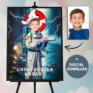 Custom Ghostbusters Portrait - Personalized Ghostbuster Poster - Birthday Gift - Movie Themed Wall Art - Kids Room Decor