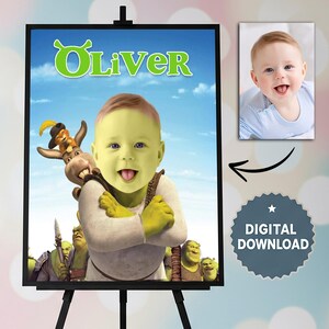 Custom Shrek Portrait | Personalized Shrek Poster | Printable Digital Fairytale Wall Art | Unique Gift for Kids, Couples & Fans