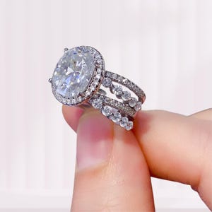 3 Carat 925 Sterling Silver Moissanite Ring | 3 Carat Moissanite Diamond Ring | Engagement Ring | Anniversary & Valentine Day Gift For Her