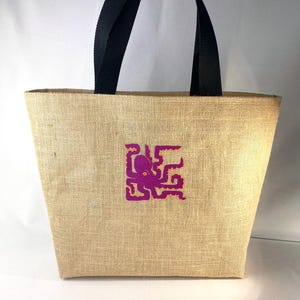 Handmade Burlap Beach Bag, Ethnic Embroidered Tote, Big Summer Travel Bag with Inner Pockets, Boho Beach Bag, Large Bohemian Beach Bag
