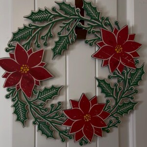 Poinsettia Wreath -holiday home