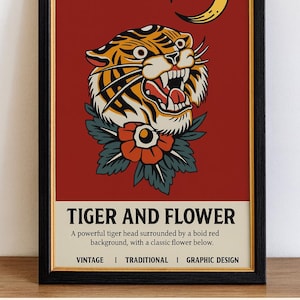 Roaring night- traditionele tijger- maanprint