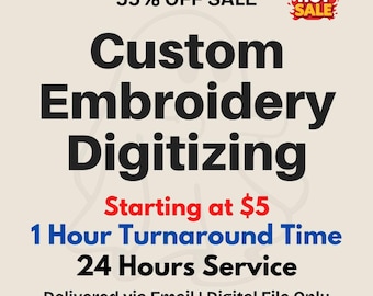 Custom Logo Embroidery Digitizing Service (Digital File)