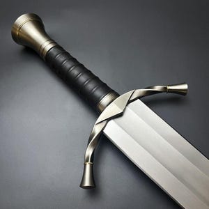 Handmade Medieval Viking Steel Sword with Leather Scabbard