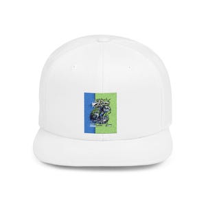 Trendy Flat Bill Snapback Hat, Casual Streetwear Cap for Men and Women, Great for Festivals, Parties, and Everyday Wear