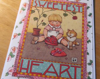Greeting Card: "Sweetest Heart"  Baby, love