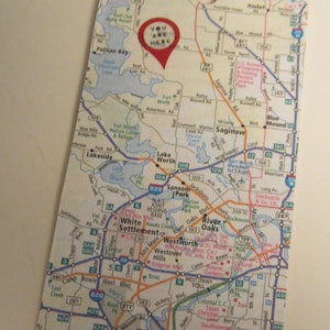 Road Trip Gift Tag/Bookmark -- Texas, Fort Worth, Saginaw, River Oaks, Westworth, Benbrook