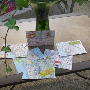 Road Atlas Postkarte; North Dakota, Grand Forks, Fargo, Devils Lake, Jamestown