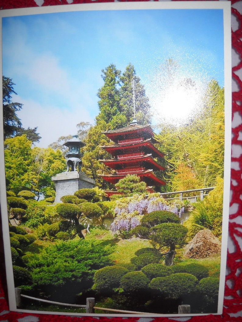 japanese tea garden photo cards etsy