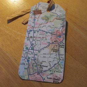 Road Trip Gift Tag/Bookmark -- Californie, Santee, El Cajon, La Mesa, National City, Chula Vista