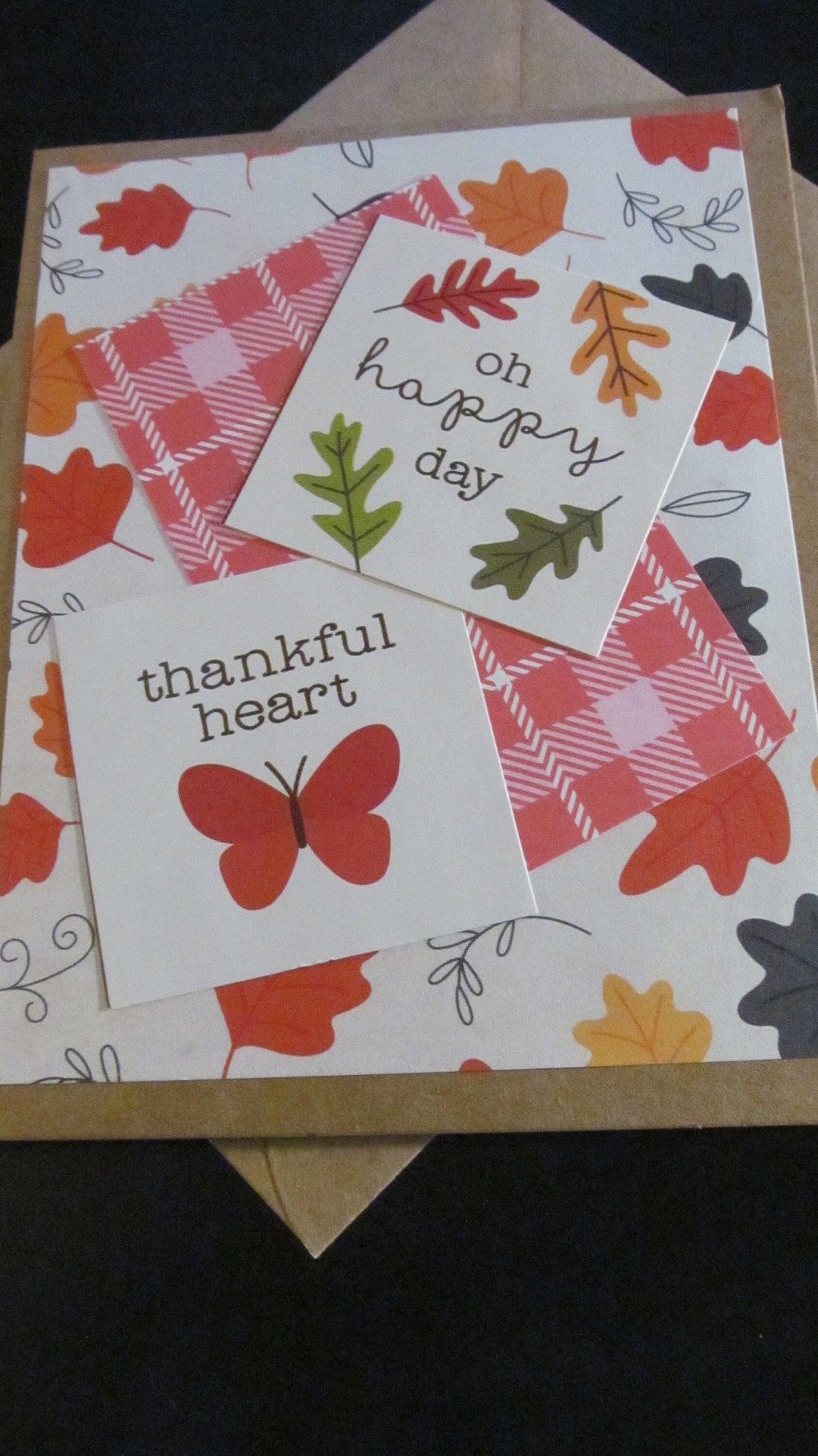 Autumn Thankful Heart Card – Butterfly, Fall Leaves - Etsy