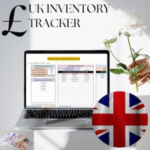 Tableau de gestion des stocks Excel de suivi des stocks des entreprises britanniques pour la vente au détail et les petites entreprises Modèle simple et facile à utiliser Suivi des stocks simple
